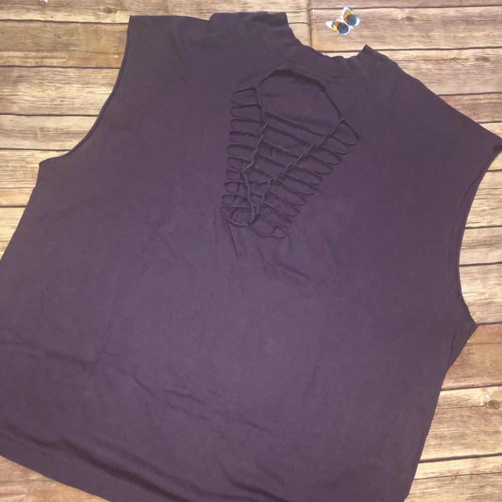 🦋Truly Madly Deeply Purple Knotted Front Top
